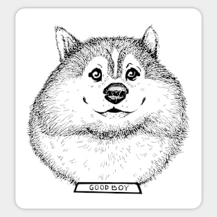 Husky - Good Boy Sticker